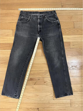 Wrangler Black Denim Jeans Straight Fit